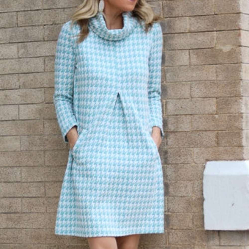 Tyler Boe Kim Knit Houndstooth Dress